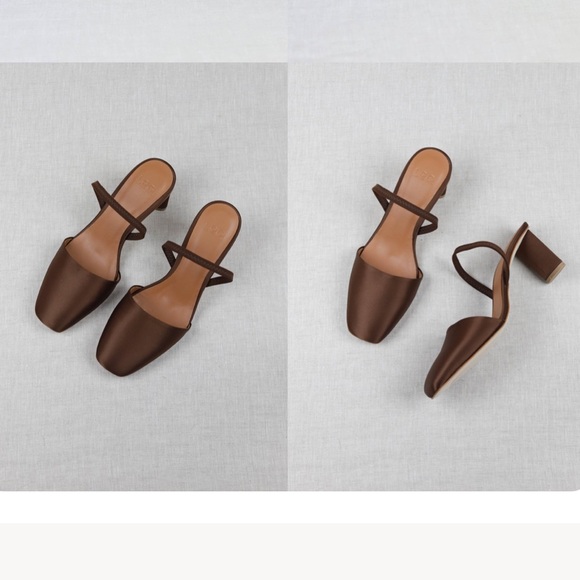 LOQ Felipa satin slingback heels (size 37) - Picture 3 of 9